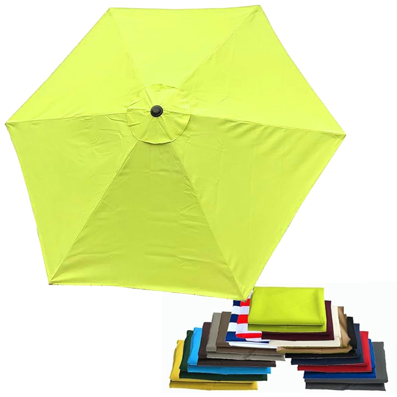 6.6ft 8.9ft 9.8ft Umbrella Replacement Top for Garden Patio Pool 6 Ribs Market Table Umbrella Replacement Canopy Backyard Umbrella Replacement(Canopy Only)(Yellow,3.0m/9.84ft)