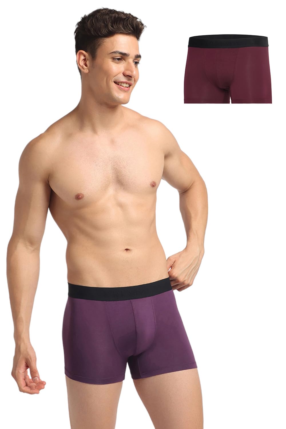 cresmo Men's|Anti-Microbial Luxury Micro Modal Underwear Breathable Ultra Soft Comfort Lightweight Trunk|Pack of 2 |-picture-52