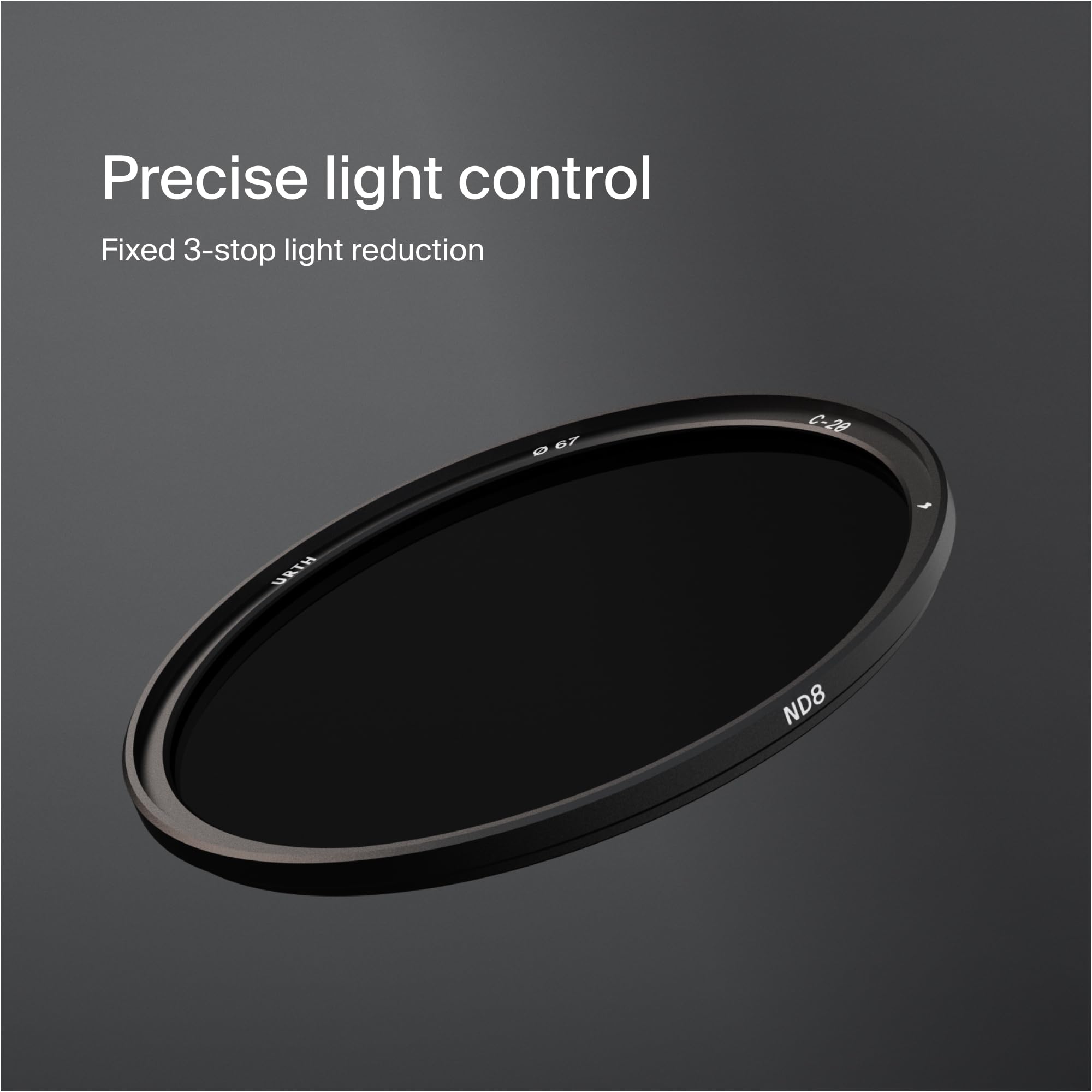 Urth 58 mm Filtro Magnetico ND8 (3 Stop) (Plus) — 20 strati Nano, profilo Ultra sottile, densità Neutra, controllo Dell’esposizione per obiettivi