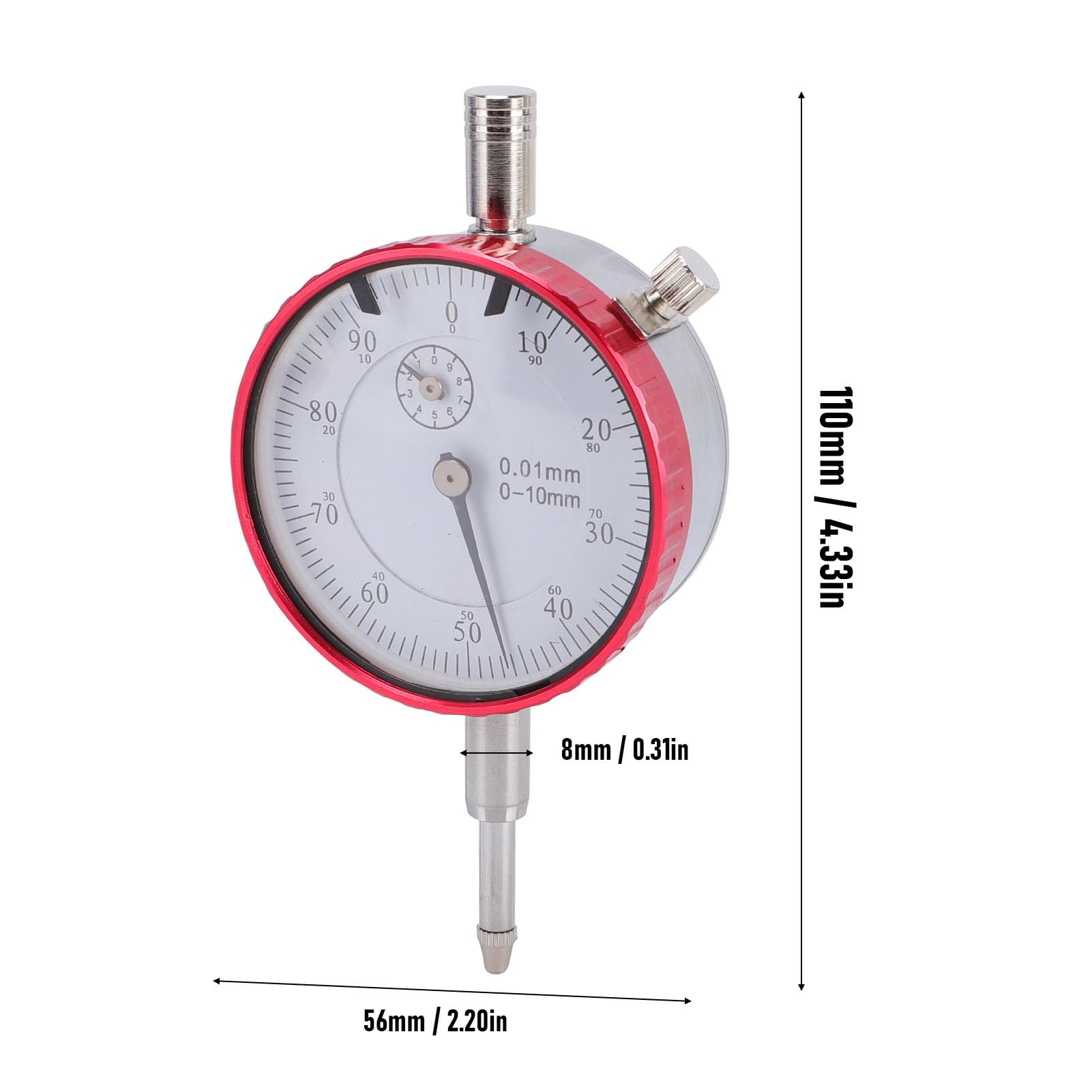 Amazon.co.jp: ダイヤルゲージ 0-10mm 測定範囲 0.01mm精度 ステンレス 