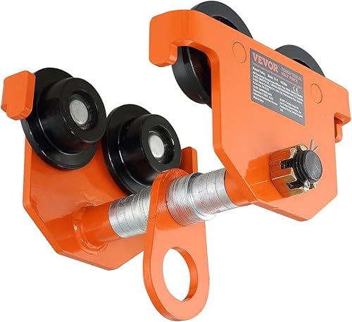 VEVOR 3T-K Manual 6600 lbs3 toneladas de capacidad de carga, carro de empuje con ruedas dobles, ancho de brida ajustable de 2.5 a 8 pulgadas,