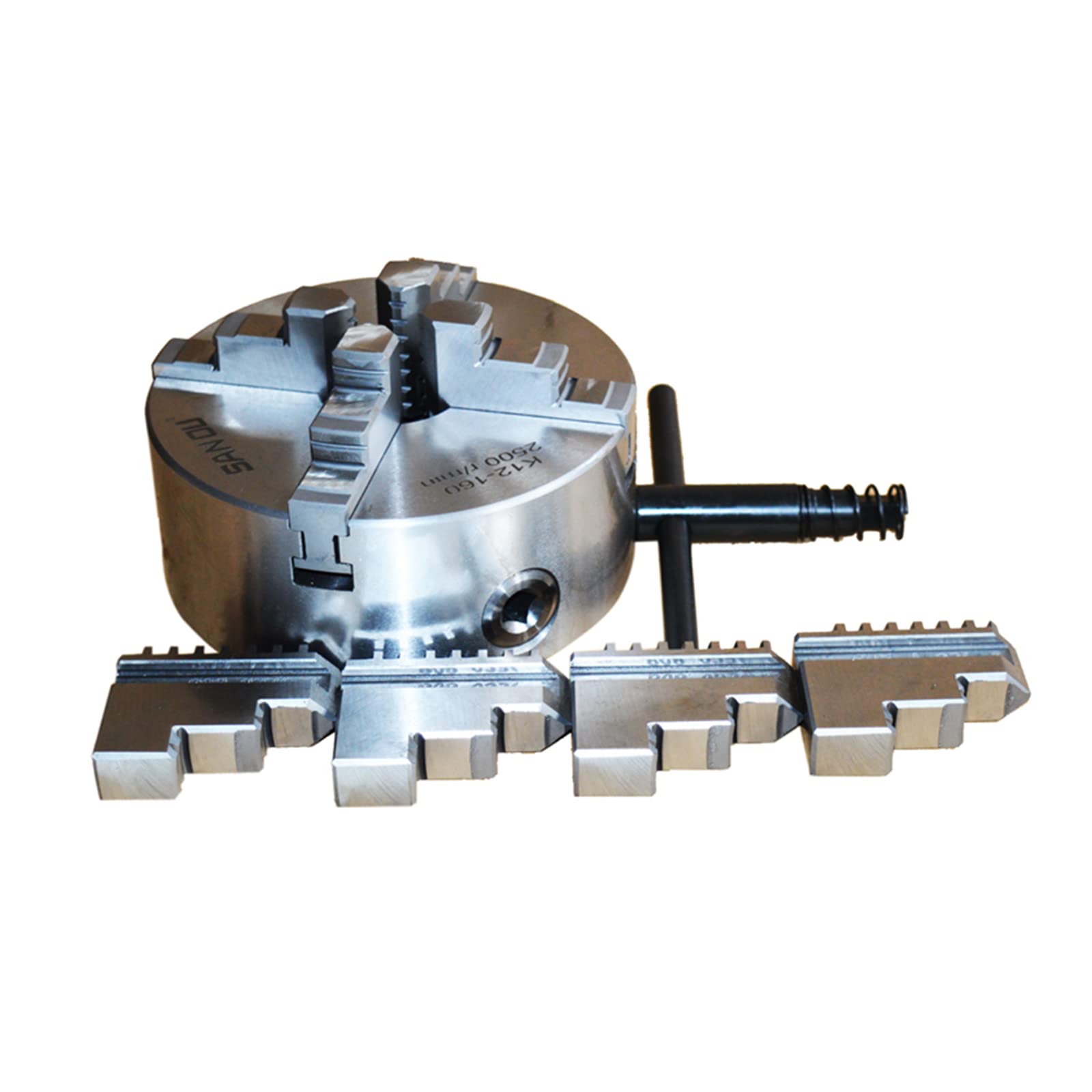 INTBUYING 4-Backen-Drehfutter K12-160 Drehfutter, 160 mm, Metallfutter, selbstzentrierende Backe für CNC-Werkzeugmaschinen und Zubehör