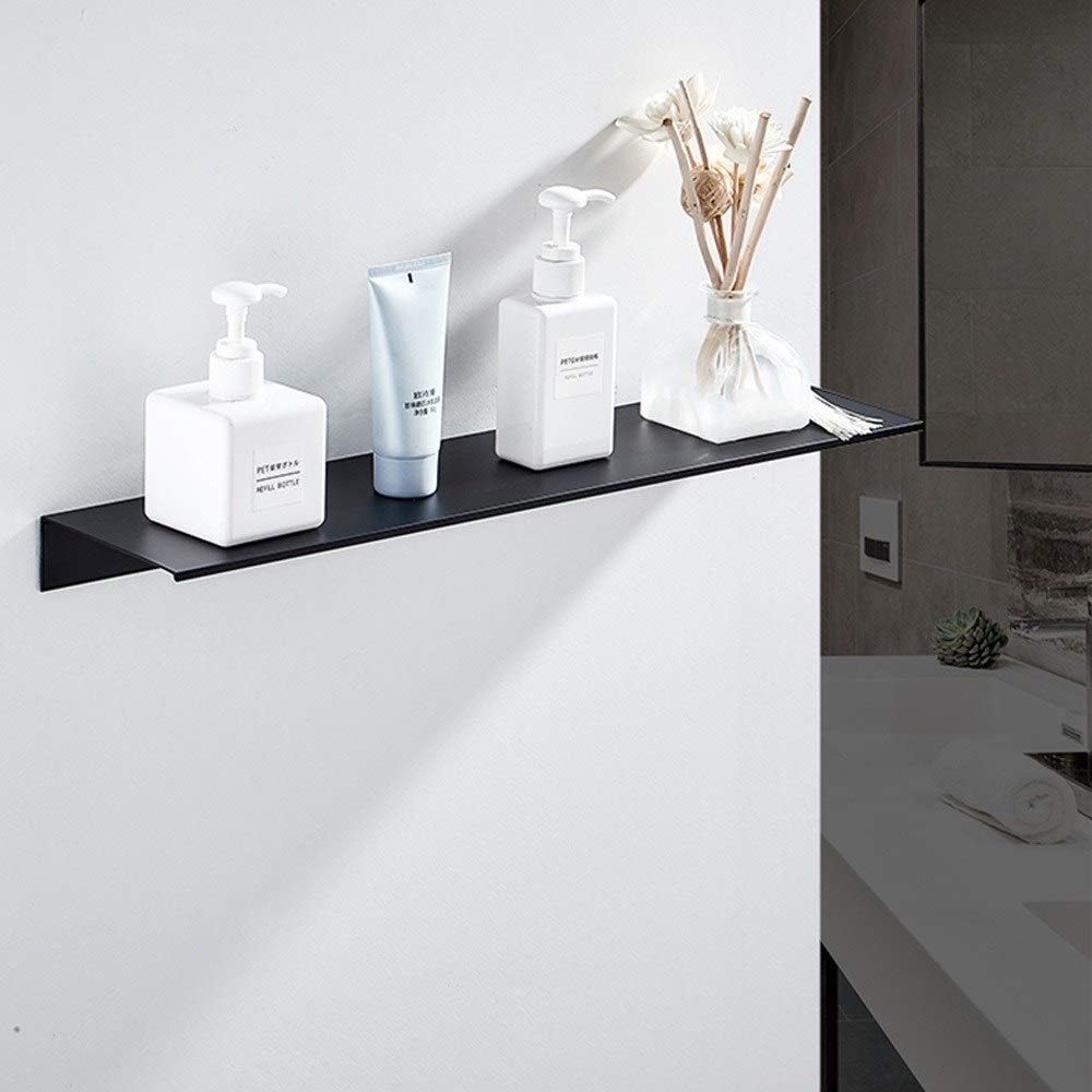 Black Wall Bracket Bathroom Shower Caddy Corner Shelf Aluminum Space Rustproof Storage Basket for Cosmetic Towel Daily Necessities