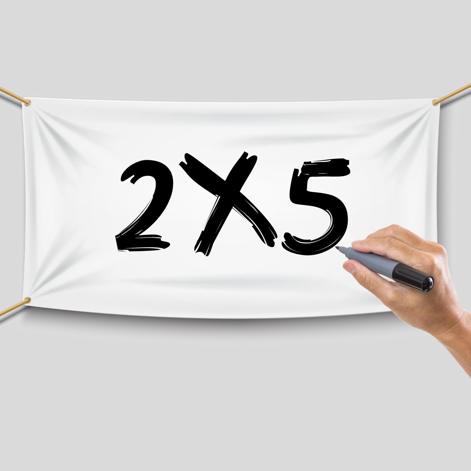 Generic Blank Vinyl Plain Banner Waterproof NOT Polyester Fabric DIY PVC Flex Schools Home Office Store Advertising for Indoor & Outdoors (2X5 feet (