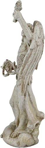 Miniatura 3 de Ebros Iglesia cristiana ortodoxa griega pintada en marfil Arcángel del Consejo Angélico Estatua de 5 pulgadas de alto (Uriel La Luz de Dios)