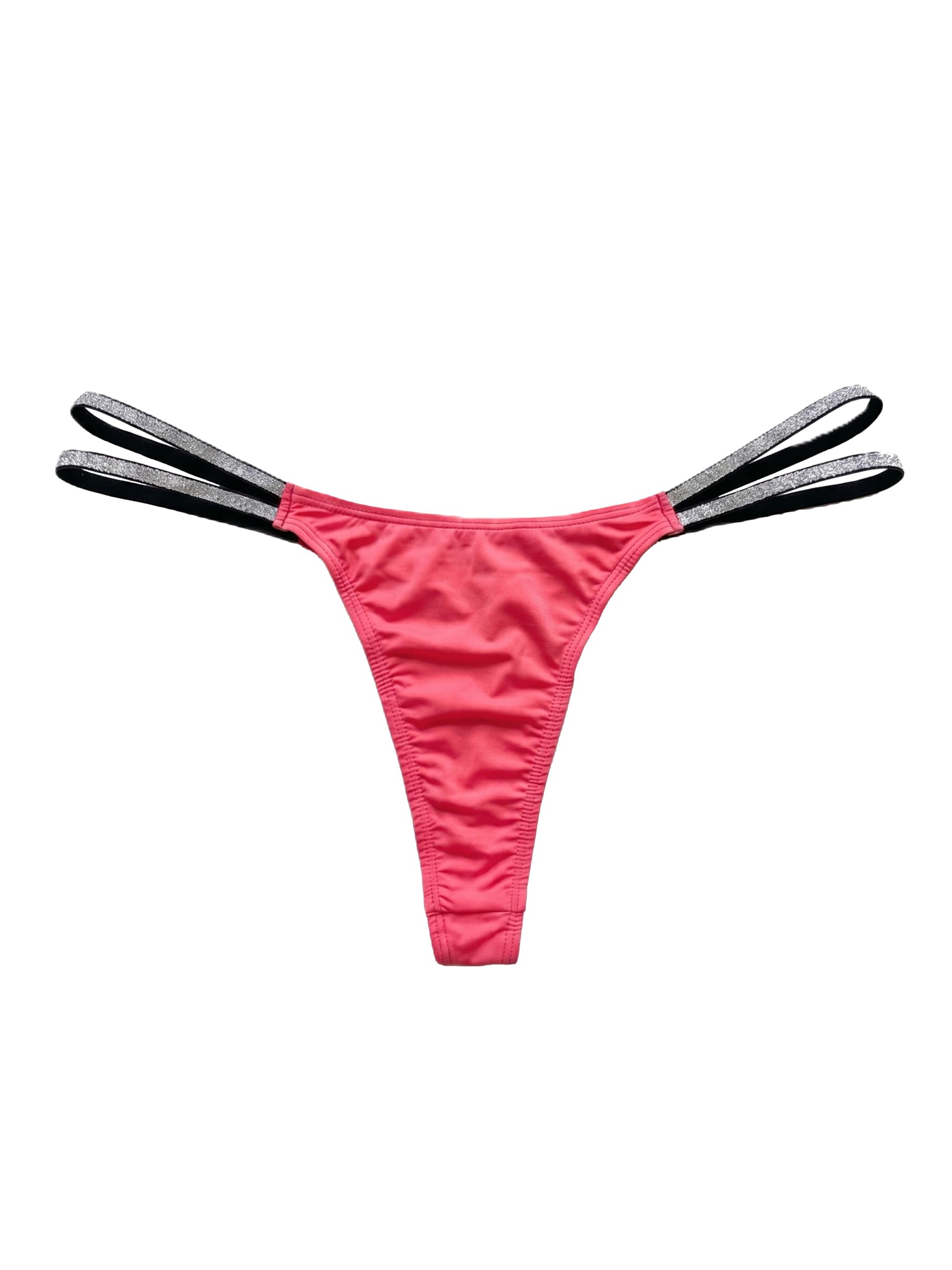 Women Solid Nylon Lycra Low Rise Thong Panty (Pack of 1)-image-44