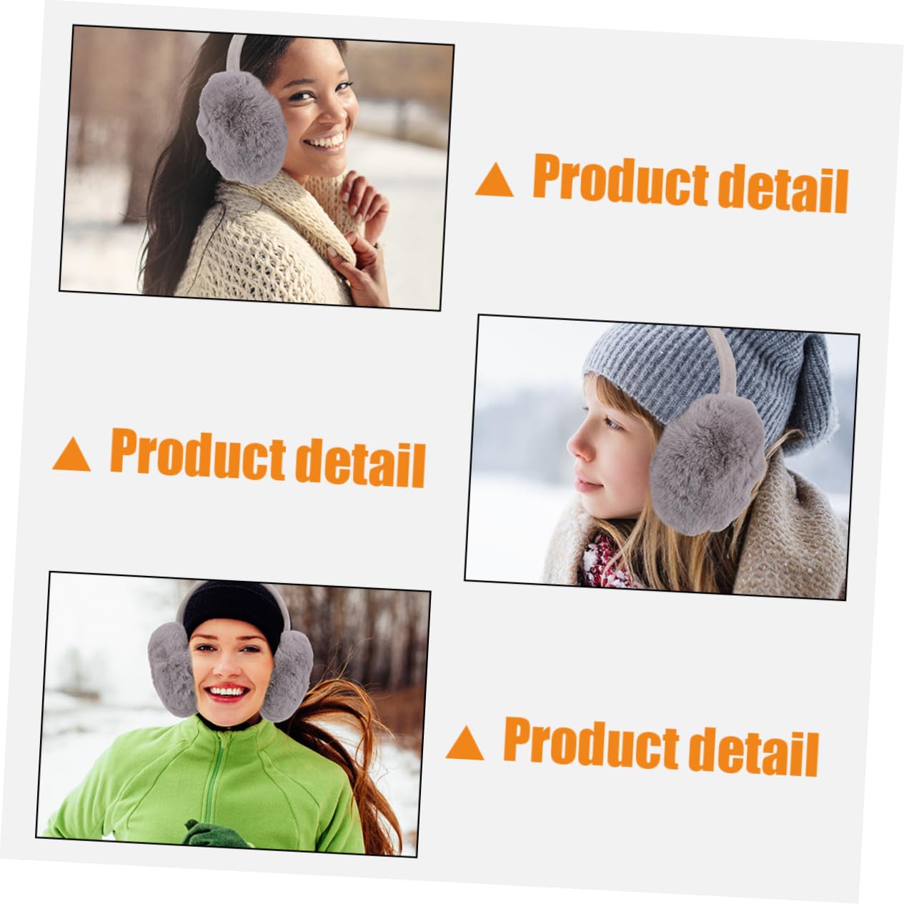 Veemoon Cycling Earmuffs for Women 2 Pack Plush Winter Ear Muffs Artificial Fur