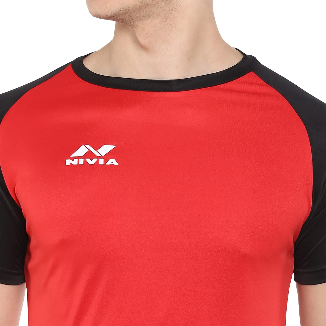 Nivia Destroyer Football Jersey Set for Men (Red/Black, S) 4