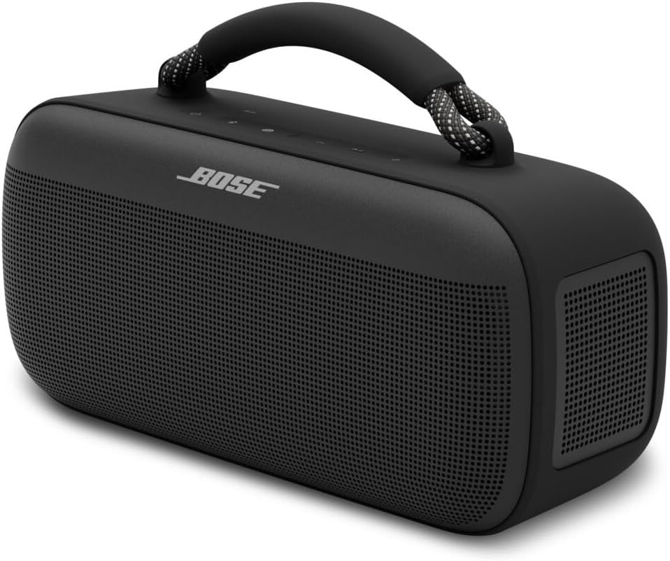 SoundLink Max Bluetooth Speaker - Portable Wireless Party Speaker, IP67 Waterproof, Rope Handle, Up to 20 Hours of Playtime, USB-C, Built-in 3.5mm AUX Input, Black