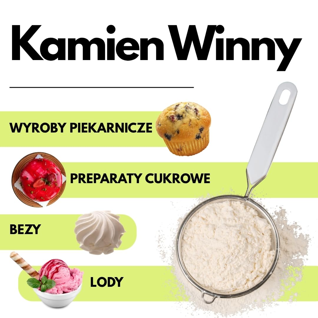 Saporepuro Kamień winny 100 g - Cream of Tartaro - Naturalny proszek do pieczenia - bezglutenowe