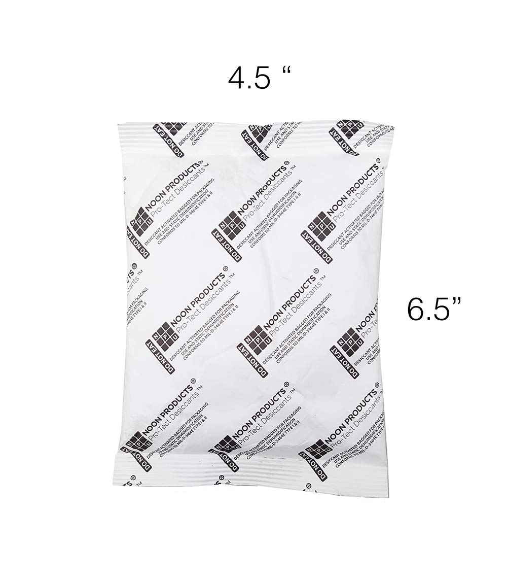 Gun Safe Silica (5 Pack) 200 Gram Silica Gel Desiccant Packet, Military Grade Dehumidifier