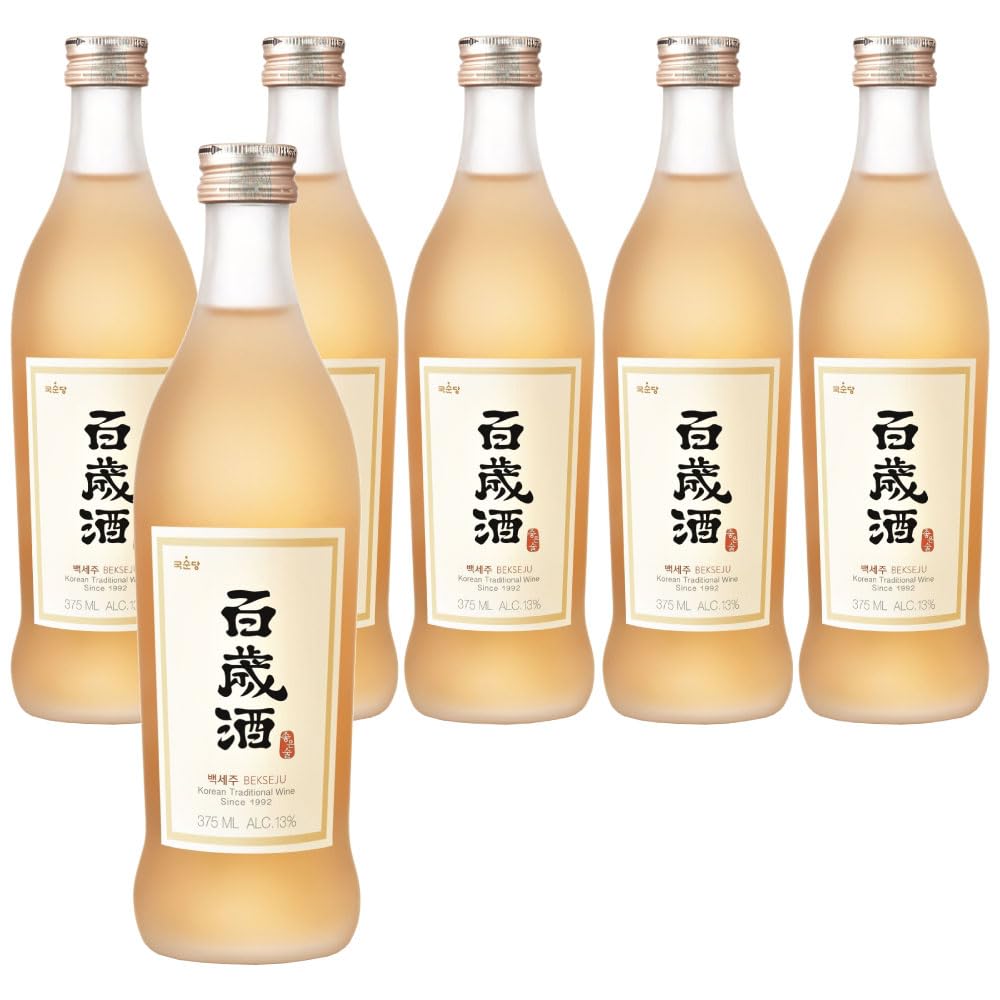 Amazon.co.jp: 麹醇堂 百歳酒 375ml 6本セット / 韓国 お酒 ベクセジュ