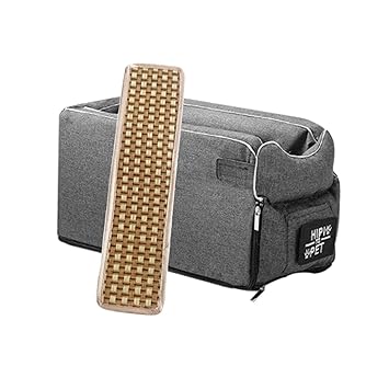 GG Enterprise Pet Car Booster Seat Dogs Carrier Car Seat Basket with Summer Mat Grey