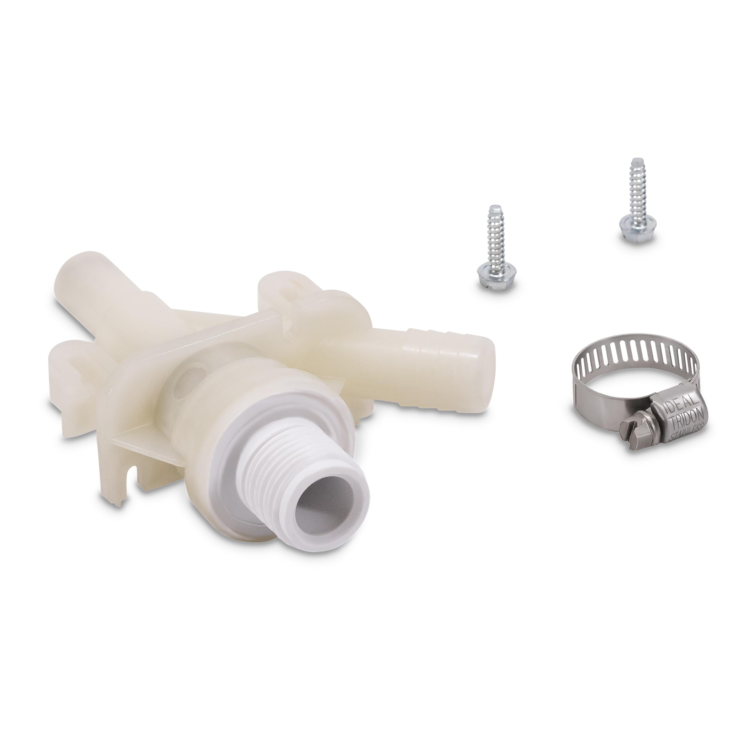Dometic 385311641 - Kit de válvula de agua original | Para inodoros Dometic y Sealand 300, 301, 310, 320 | Incluye abrazadera de manguera y cierres | Kit compacto blanco para reparación y reemplazo