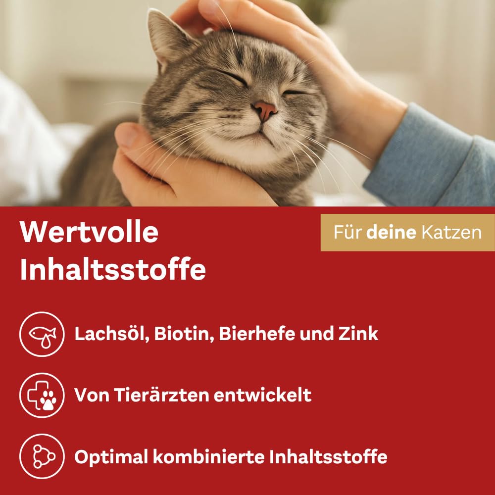 Doppelherz für Tiere Haut & Fell Complex cremige Licks für Katzen, 25 pzas Palos