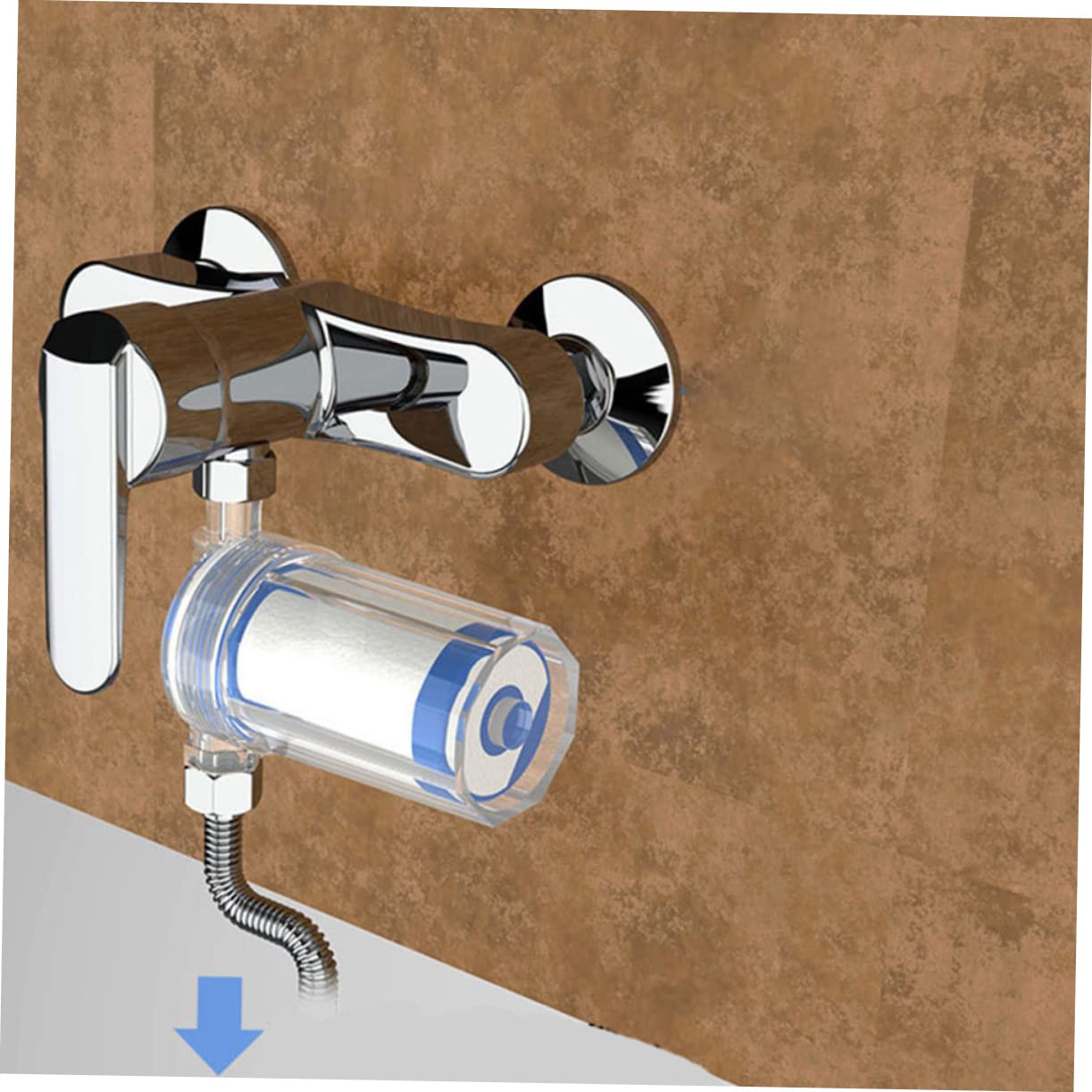 SHINEOFI 2 Pezzi Filtro In Depuratore D'acqua Filtri Doccia Addolcente Macchina Per La Depurazione Dell'acqua Strumento Di Purificazione Dell'acqua Blue Abs