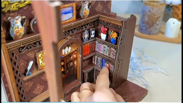 Amazon.com: suruim DIY Book Nook Kit Bookend Puzzle Miniature Nook