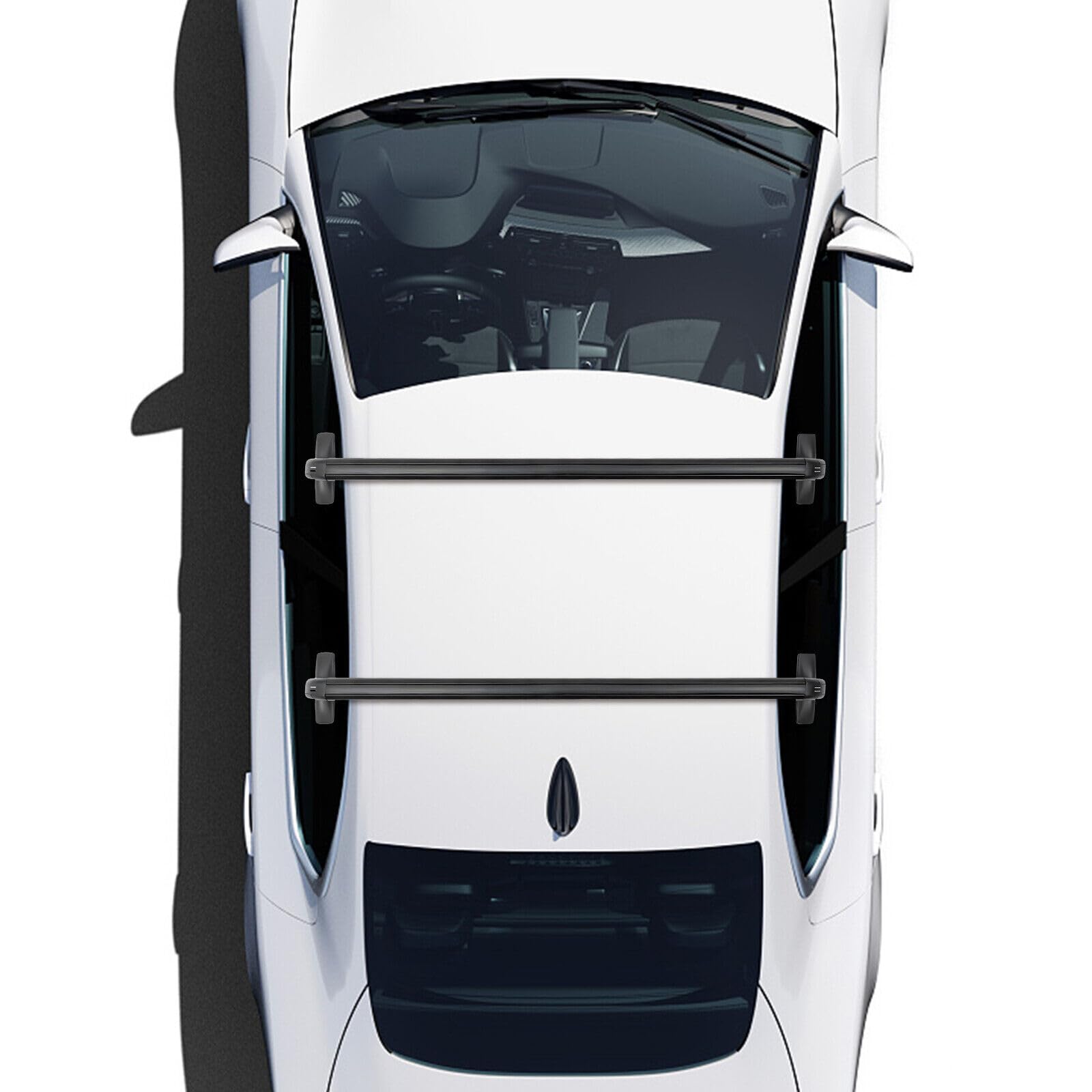 Porte-bagages de voiture avec serrure - Kit de barres de toit universelles verrouillables - Antivol - Bagages de voiture - Barres de toit en aluminium étanches