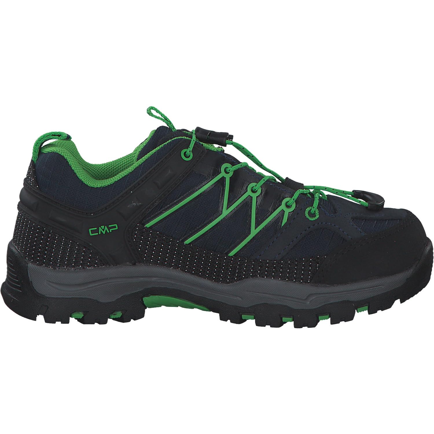 CMP Kids Rigel Low Trekking Shoes WP, Zapatos de trekking Unisex niños, Negro azulado Lagarto, 39 EU