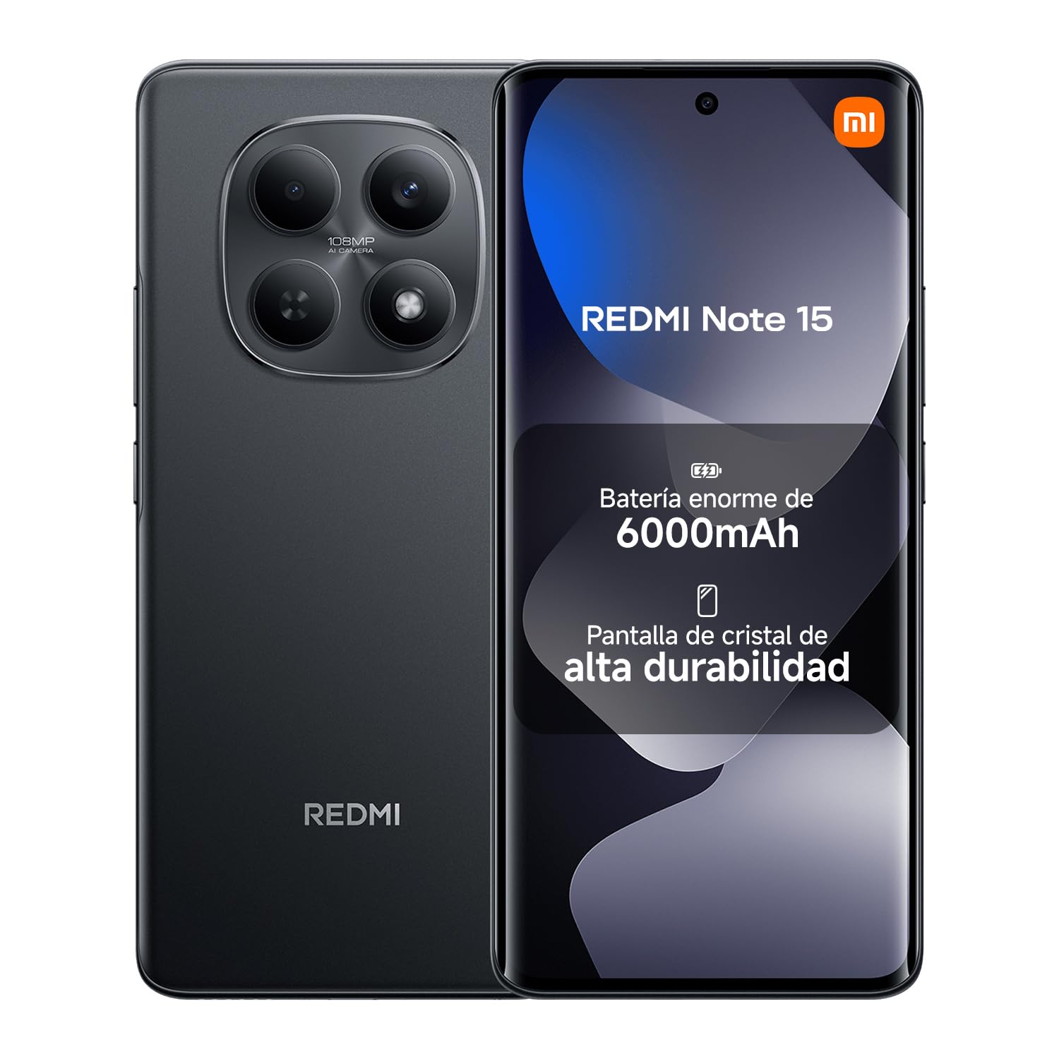 XIAOMI REDMI Note 15 - Smartphone de 6+128GB, Pantalla AMOLED FHD+ de 6,77", Med