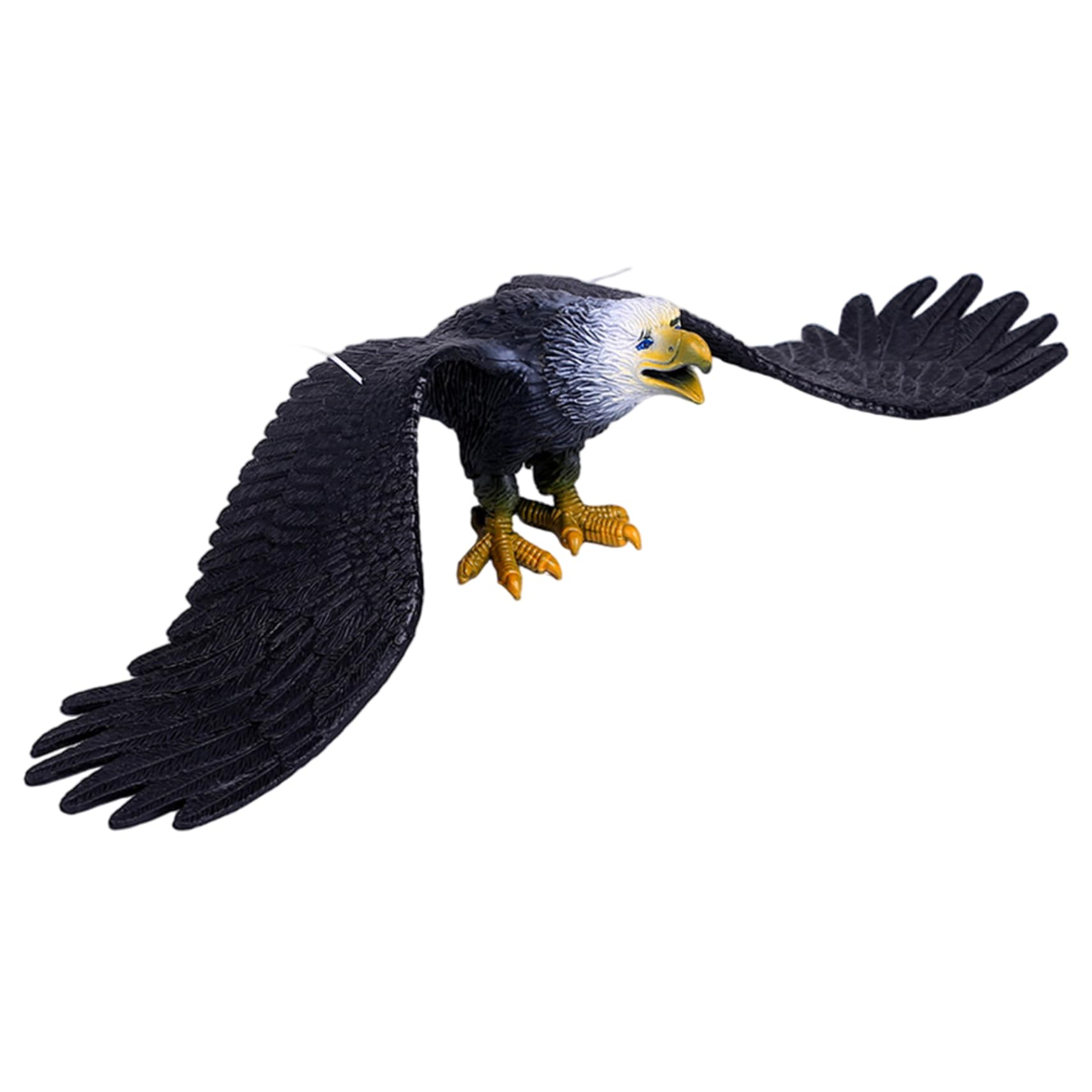 BeVistoso Bald Eagle Statue 15x3.7 Inch Realistic Plastic Bird Scare for Yard Garden Lawn Outside, Eagle Statue