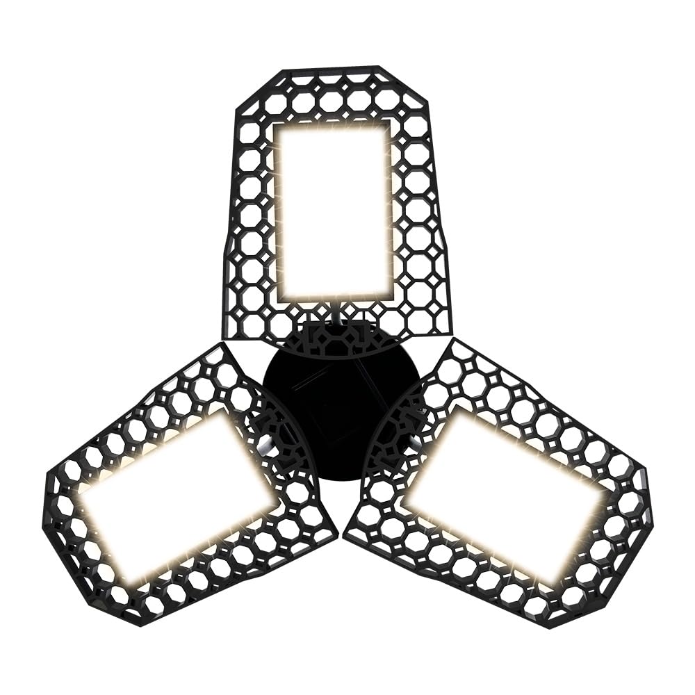 150W Deformable Garage Light E26 E27 Foldable Panels High Lumen Lighting AC100-277V Eye Protection No Flicker Home Garage