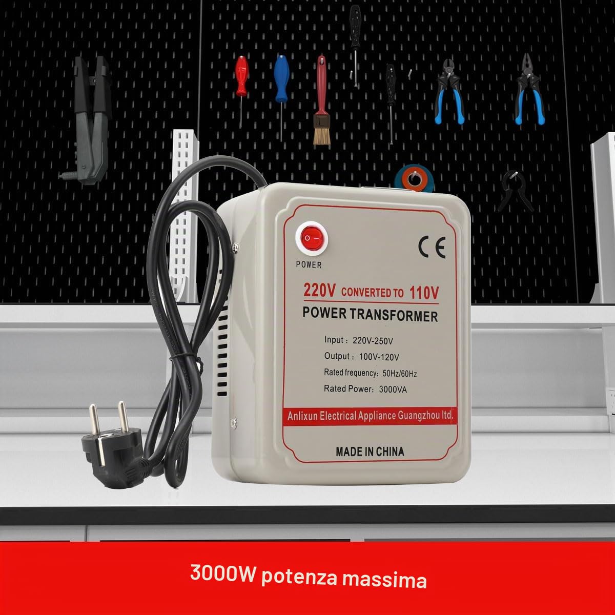 3000W Trasformatore di Tensione 220V a 100V Heavy Duty Adattatore Trasformatore