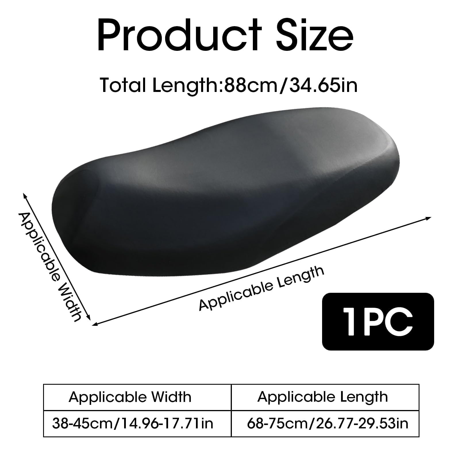 Coprisella Moto Universale - Impermeabile, Antigraffio, In Pelle Elasticizzata, Nero