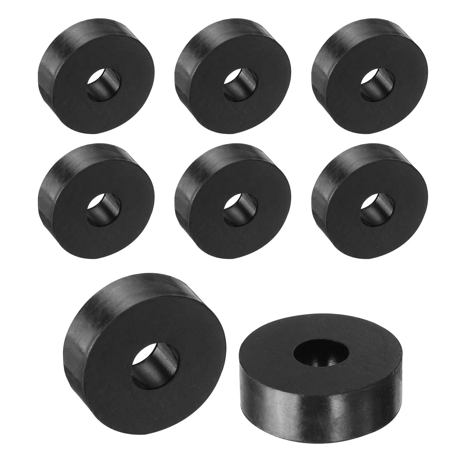 Unifizz 8PCS Rubber Spacers 30mm OD 10mm ID 10mm Height Round Anti Vibration Spacer Rubber Bushing Grommets Thick Rubber Washers for Home Car Accessories