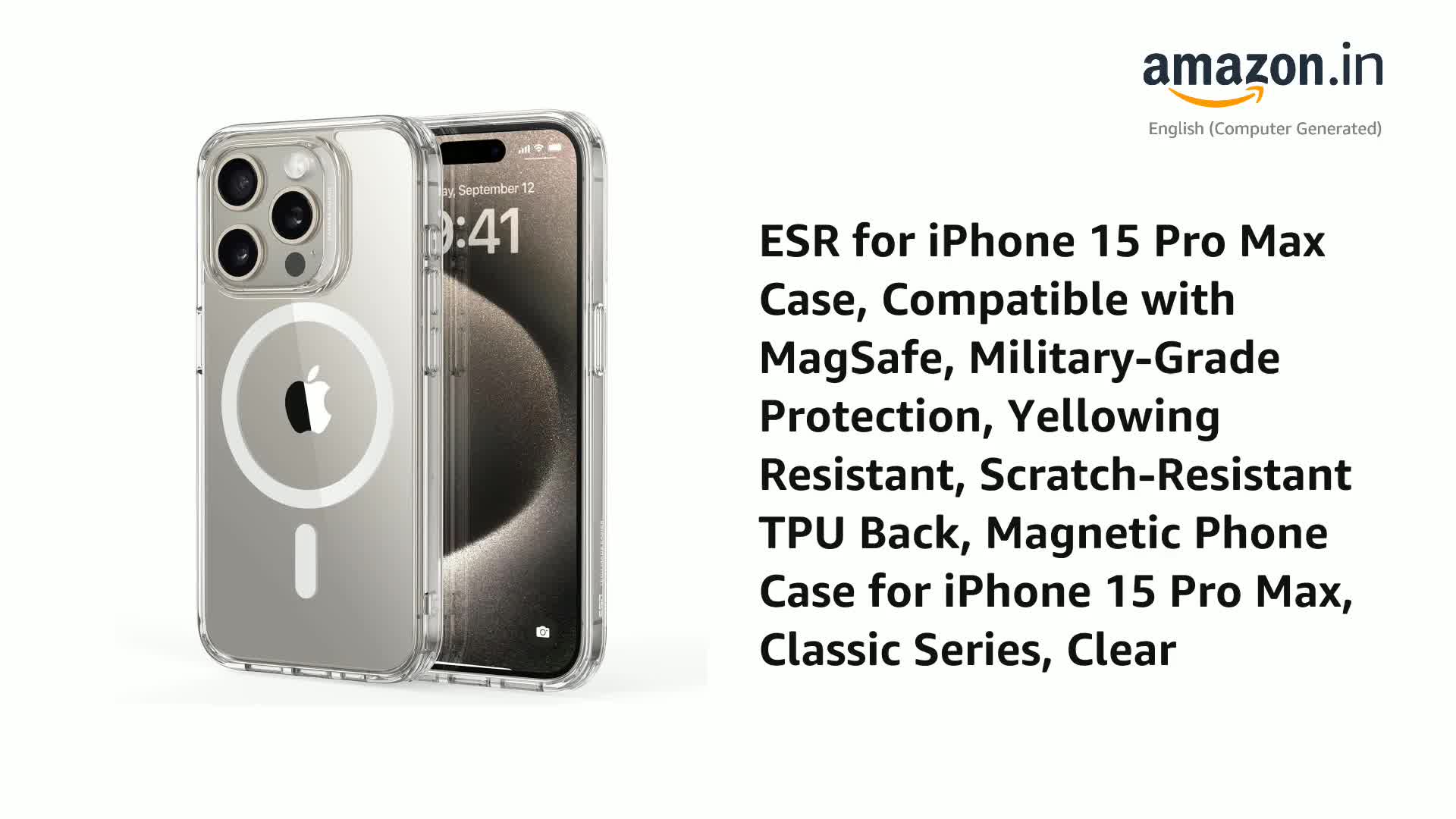 ESR for iPhone 15 Pro Max Case,Compatible with Magsafe,Military