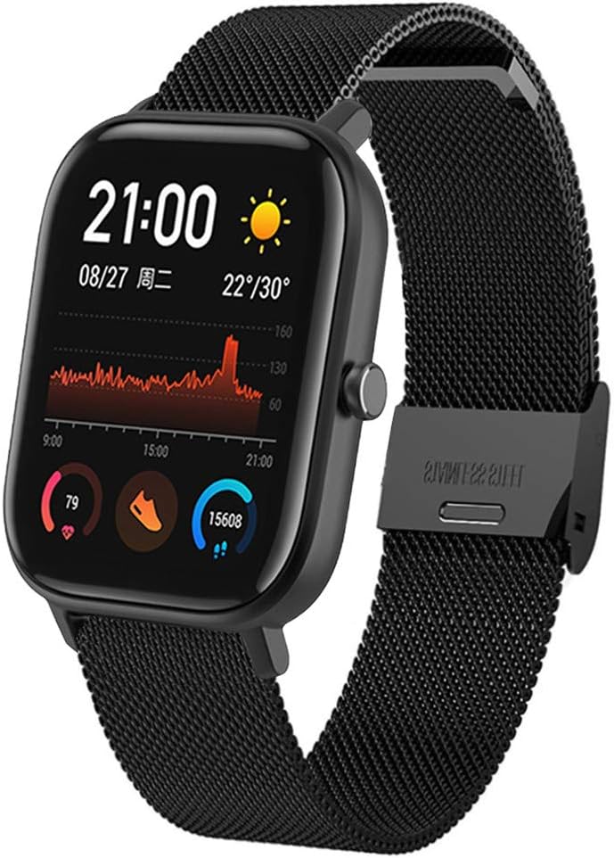 Lomee Replacement Retro WristStrap WatchBand for Huami Amazfit GTS Smart Watch