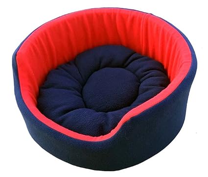 Fluffy's Luxurious Both Side Soft Dog/Cat Bed, Red/Blue (XL)
