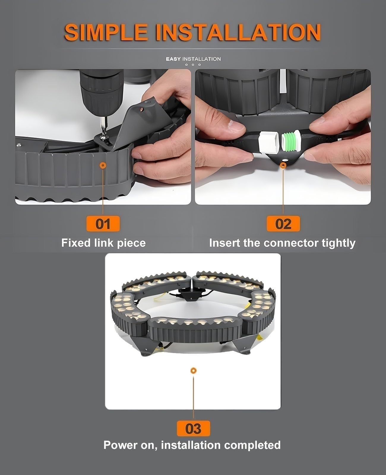 THEGA LED-Ring-Baum-Umarmungslampe, 12 W Umlaufende LED-Baumstrahler, Wasserdichter IP65-Außenbaumstrahler Aus Aluminiumdruckguss, AC24V-Gartenhof-Landschaftslampe(Warm White,9PCS(24V))