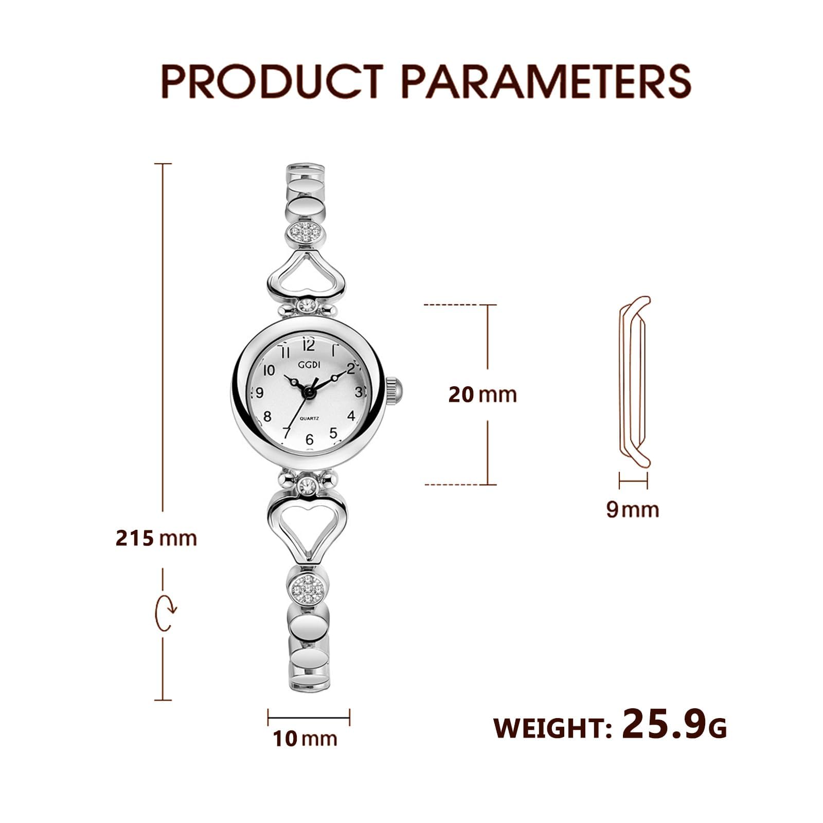 findtime Relojes de oro para mujer, pulsera delicada para uso diario