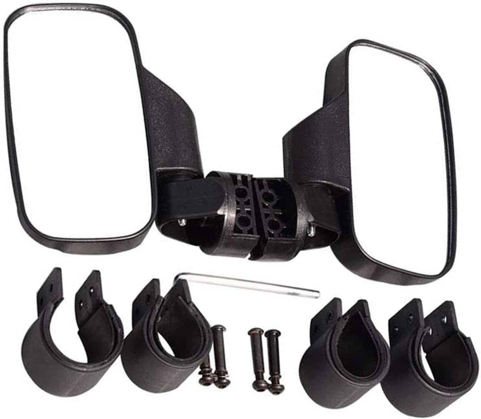 WOOSTAR1.75" 2" Convex Side View Mirror Racing Pack of 2 Replacement for UTV Polaris RZR Can Polaris RZR 900 XP Arctic Cat Motorcycle Dirt Bike Black