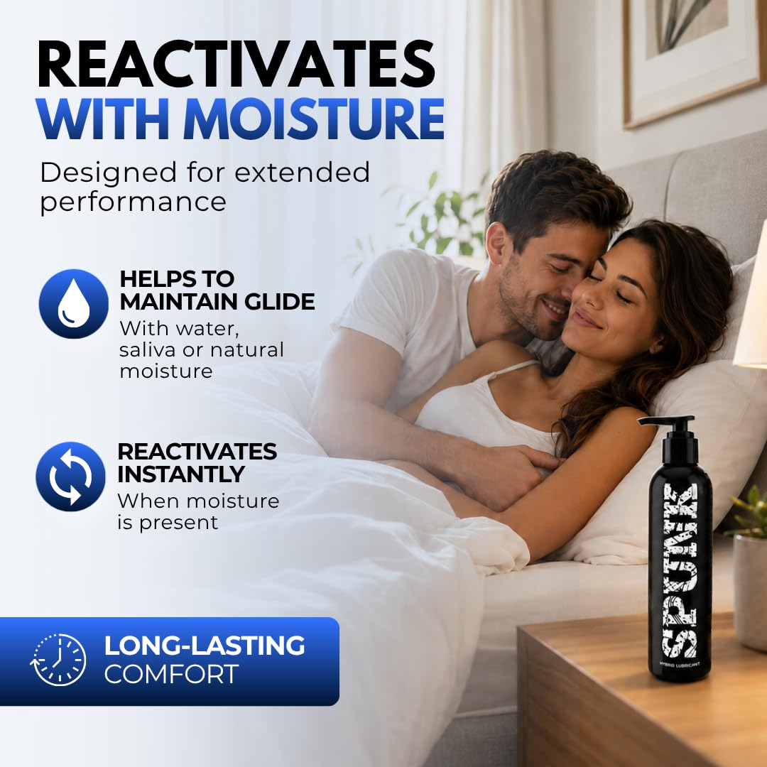 SPUNK - Hybrid lubricante - lubricante de silicona a base de agua - se asemeja a la apariencia de la lubricación natural del cuerpo - 3x236ml