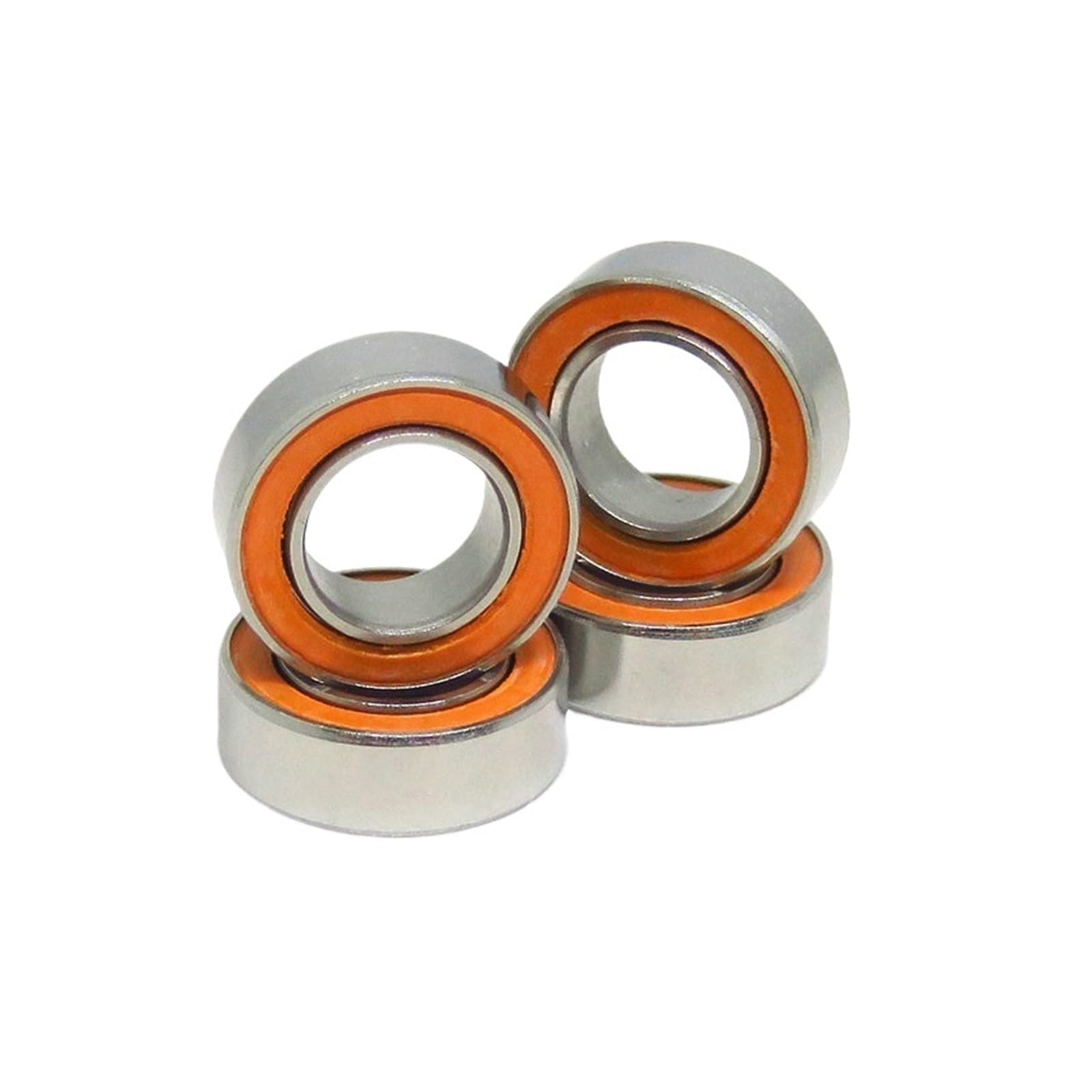 NOBIRTBSA 10pcs 5x9x3mm SMR95C Rubber Seal Stainless Steel Hybrid Ceramic Bearing MR95 SMR95 RS MR95RS SMR95 5 * 9 * 3 ABEC-7 Ball