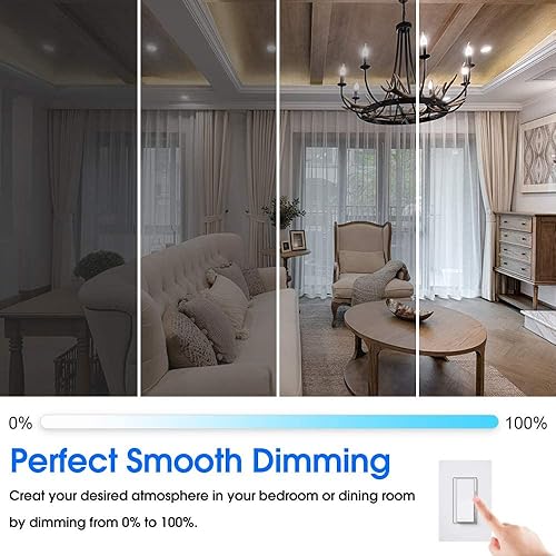 Miniatura 4 de Energetic - Bombilla LED para candelabro de 60 W, equivalente a E12, bombilla LED regulable 5000 K, luz diurna CRI 90+, bombillas de lámpara de