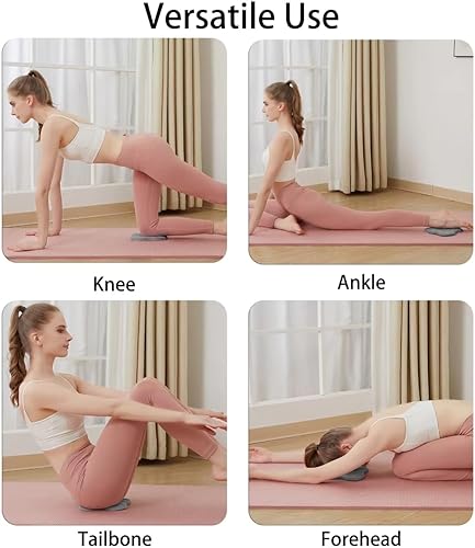 Miniatura 4 de 2 bloques de yoga accesorios de apoyo, incluyendo 2 rodilleras, 2 con correa para poner menos peso en las muñecas, 1 rodillo de masaje muscular, 2