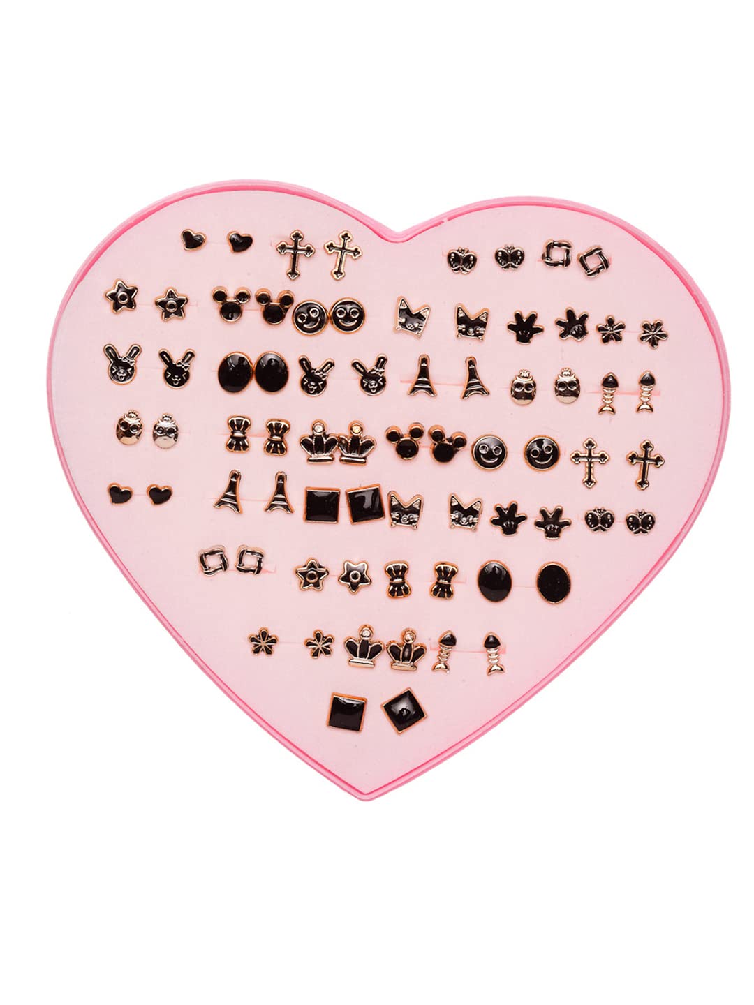 Shining Diva Fashion Latest Stylish 36 Pairs Combo Set Stud Earrings for Women and Girls (12295er), Black, One (B09MS9GWJL) Amazon Price History, Amazon Price Tracker