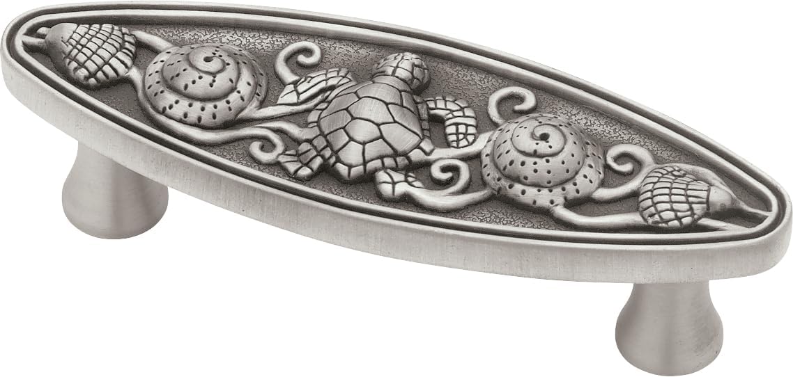 Franklin Brass 5 Pack Brushed Pewter Cabinet Handles 3 inch (76mm) Kitchen Cabinet Handles and Drawer Pulls for Cupboards and Dressers | Seaside Cottage