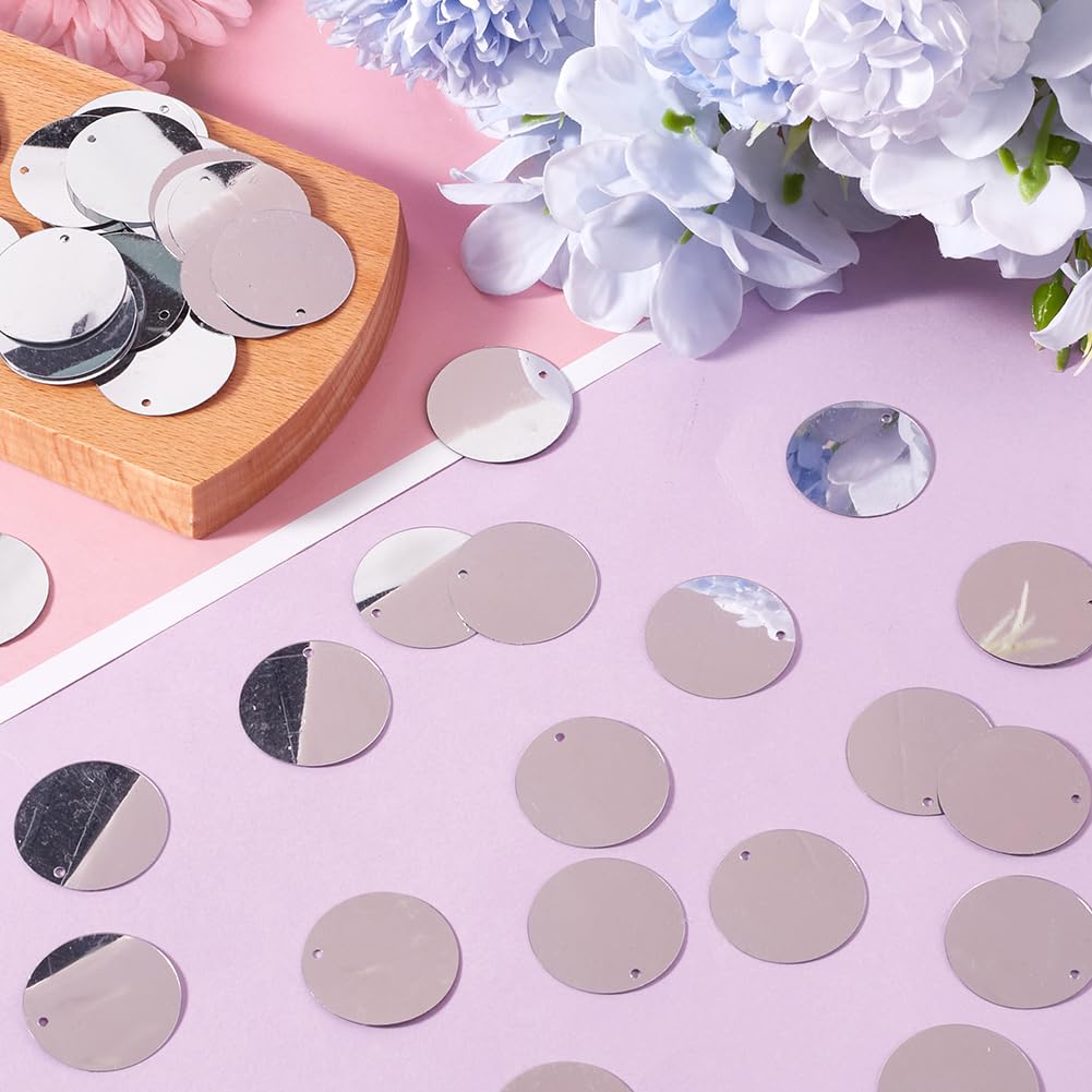 500 Paillettes Rotonde 25mm - Forate Per Cucito, Artigianato, Matrimoni, Colore Limone - Foto 8