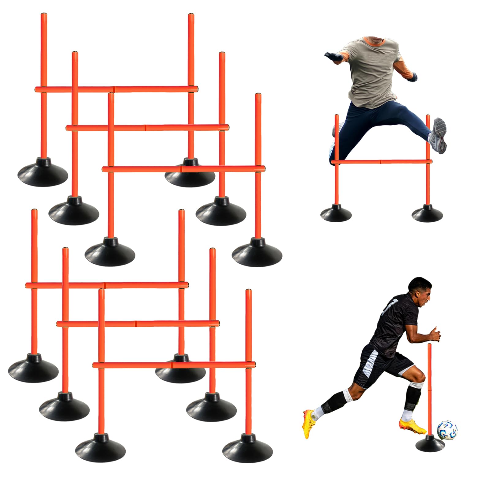 TNZMART Agility-Stöcke, verstellbare Hürden für Fußball, Fußball, Geschwindigkeitstraining, Leichtathletik, 90 cm