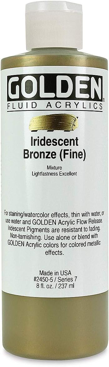 Golden Fluid Acrylic Paint – 1 Oz Bottle, Iridescent Bronze, For Fine Art & Fabric - View #3