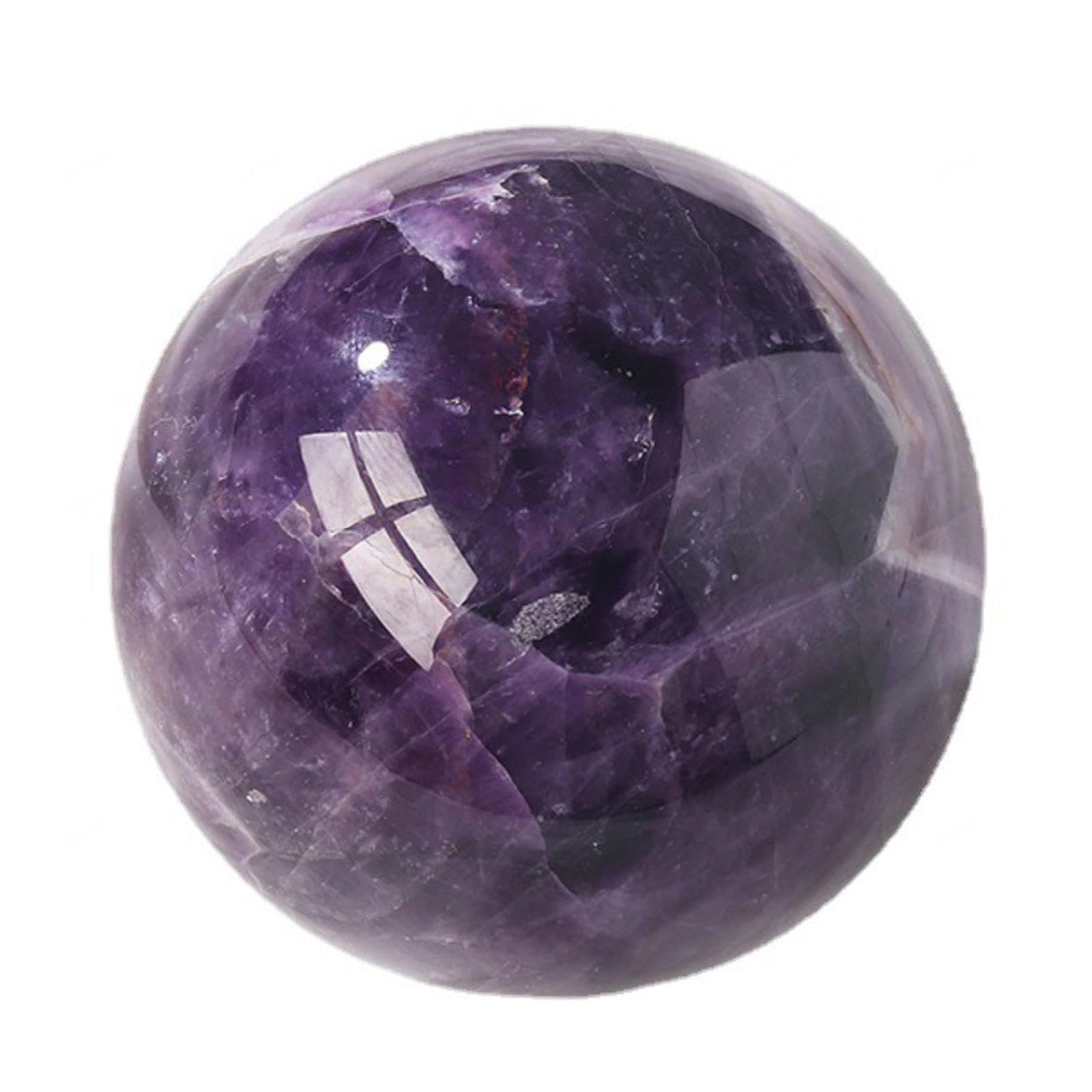 水晶球 アメジスト　木製スタンド付き Amazon.co.jp: mookaitedecor アメジスト ジオード クリスタル