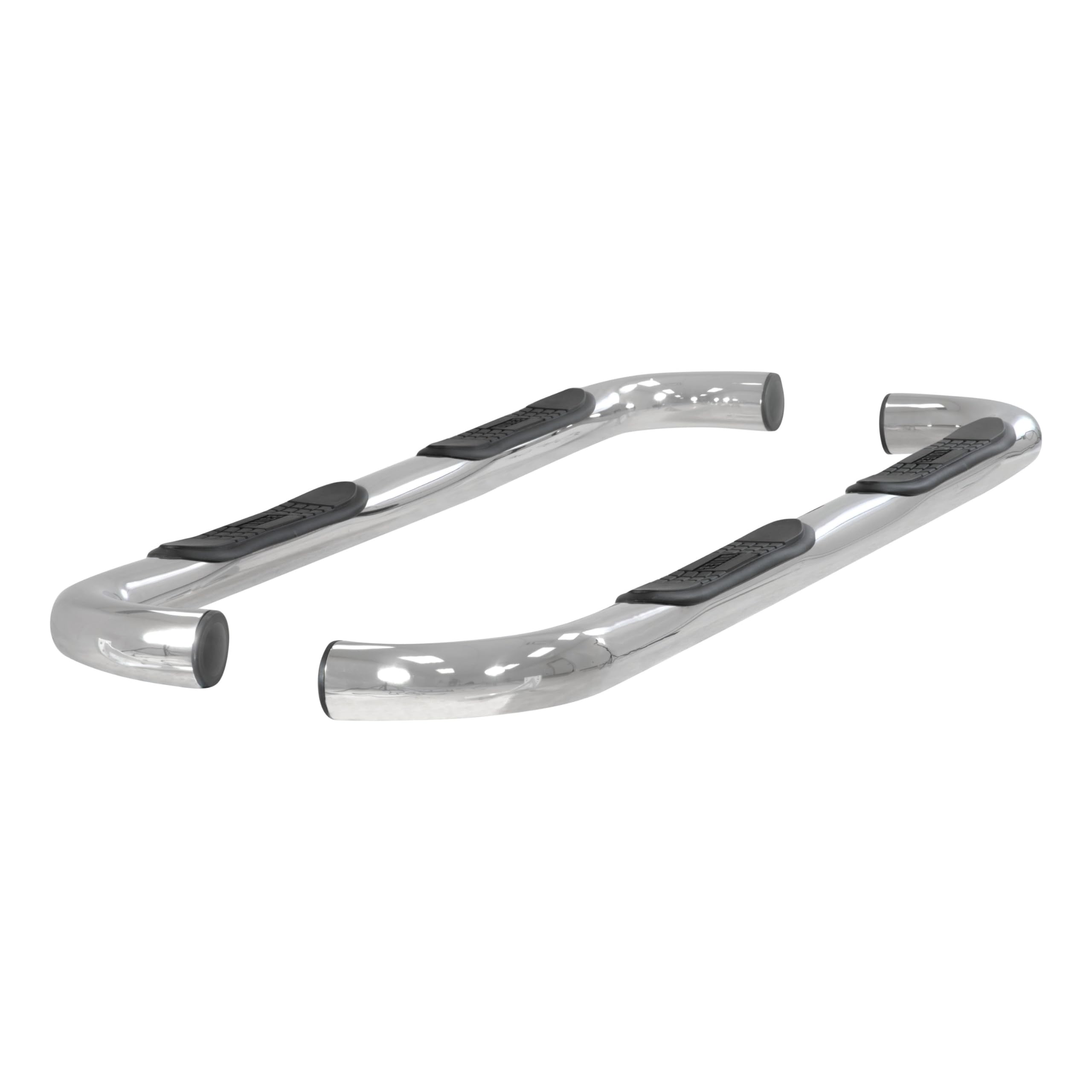 ARIES 204076-2 3-Inch Round Polished Stainless Steel Nerf Bars, No-Drill, Fits Select Hummer H3