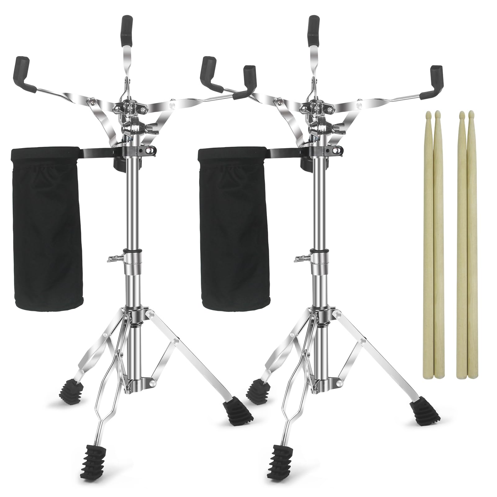 Snare Drum Stand Snare Stand with Drumstick Holder,a Pair of 5A Drum Sticks