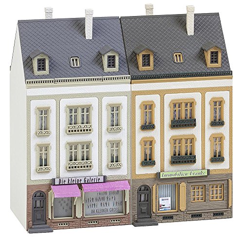 Faller FA 232386 - 2 Reihenhäuser Beethovenstraße, Zubehör für die Modelleisenbahn, Modellbau, 18.5 x 7.7 x 27.9 cm