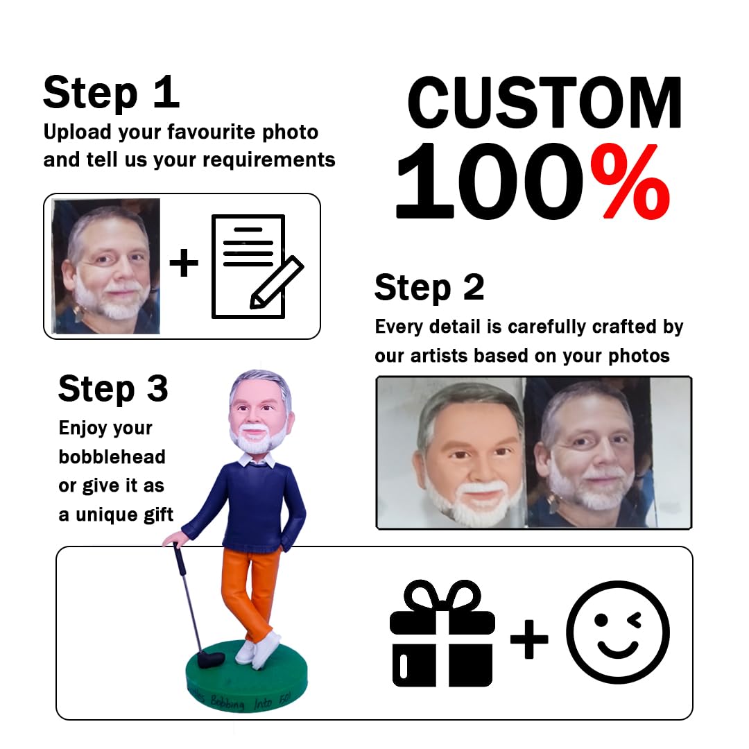 Bobblehead - Personaggio musicale personalizzato, regalo artigianale per gli amanti della musica, elegante decorazione per casa e ufficio, collezione unica, realizzata con la tua foto