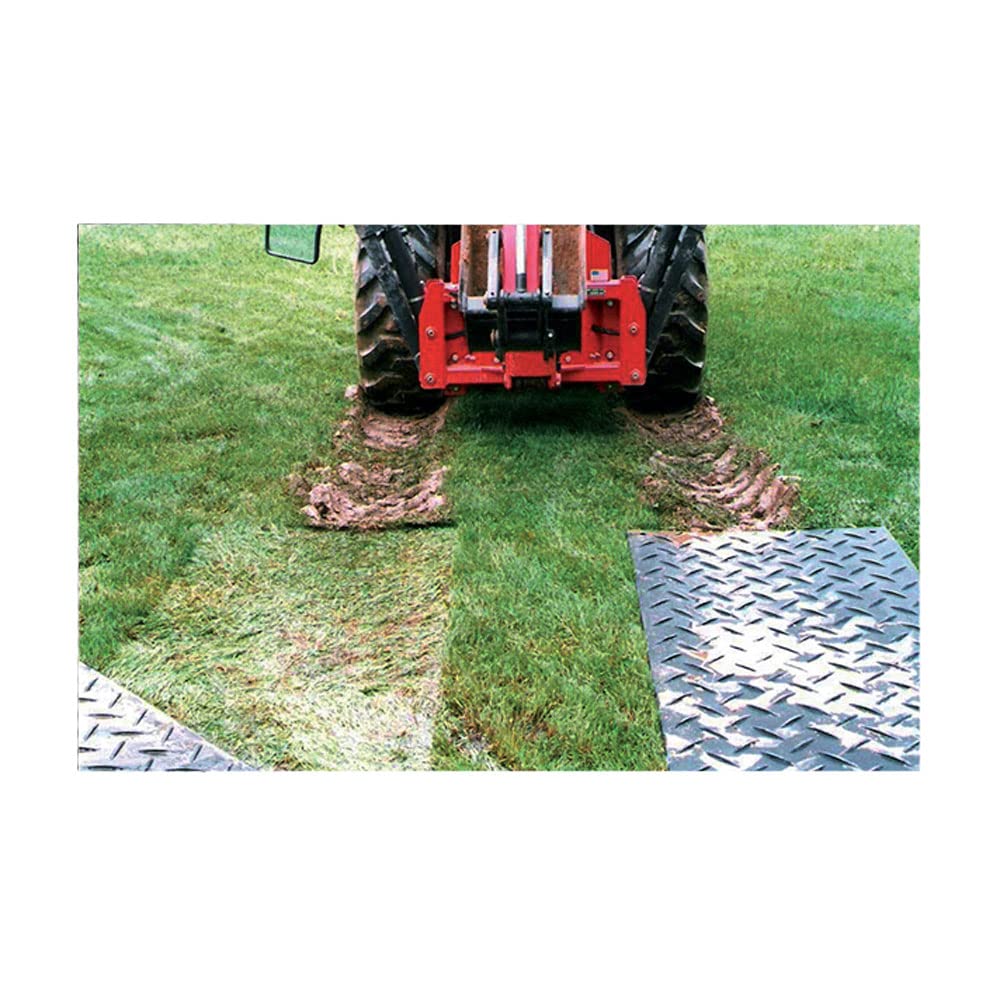 Plaque de roulage en polyéthylène haute résistance, 2440x1220x10 mm, capacité 80 t, poids 43 kg, plaque carrossable antidérapante et légère, protection sols chantier